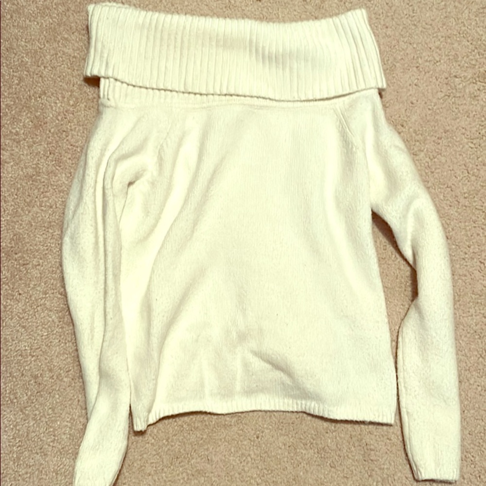 Cream color off the shoulder sweater